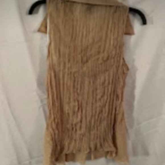 Shimmering Gold Studio 1940 Sleeveless Top Size Large - Picture 2 of 7